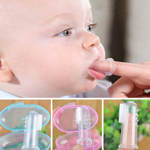 FREE - THE AMAZING SILICONE FINGER TOOTHBRUSH-GUM-MASSAGER-CLEANER WITH BRUSH